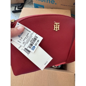 Tommy Hilfiger Red Crossbody Bag Gold Logo